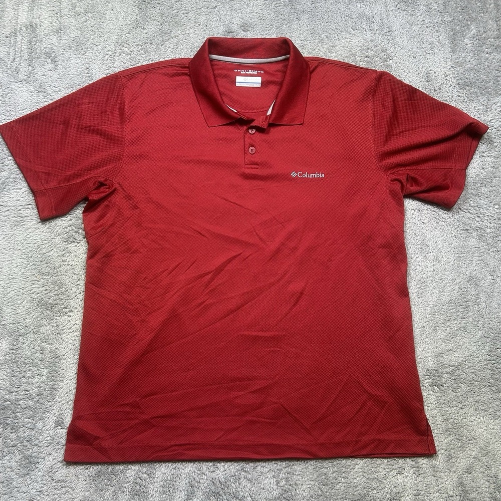 Columbia Utilizer‎ Polo Shirt Men's XL Red Short Sleeve Omni-Shade Breathable
